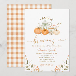 Herbst-Tea-Baby-Baby-Party-Kürbis Einladung