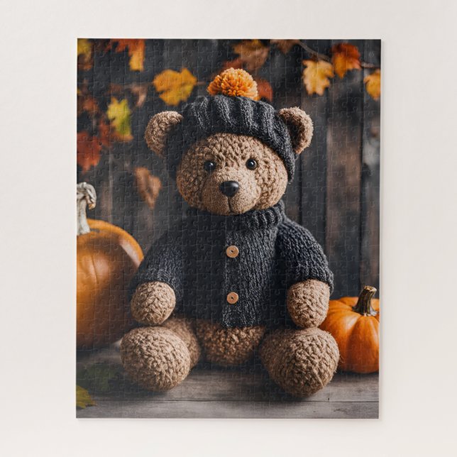 Herbst-Teddybär-Puzzle Puzzle (Vertikal)