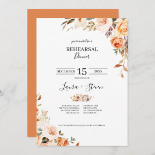 Herbst Terracotta Blume Probe Abendessen