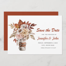 Herbst Terracotta Rustikale Hochzeit