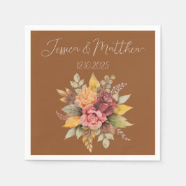 Herbst Terracotta Rustikale Hochzeit Serviette