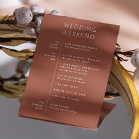 Herbst Terracotta Wochenende Ausflug. Hochzeitsemp