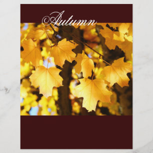 Herbst-Thema Papier Gelbe Herbstbaumblätter