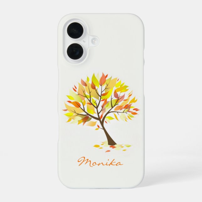 Herbst-Themenbaum iPhone 16 Hülle (Rückseite)