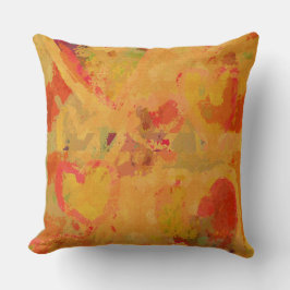 Herbst Toskaneres färbt abstraktes Herz-Muster Kissen