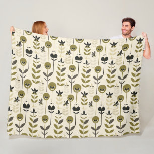Herbst-Totenkopf-Blumen-Fleece-Wurfdecke Fleecedecke