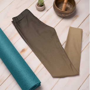 Herbst-Trendfarbe Warm Beige Ombre Leggings