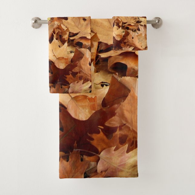 Herbst, trockene Blätter Badhandtuch Set (Insitu)