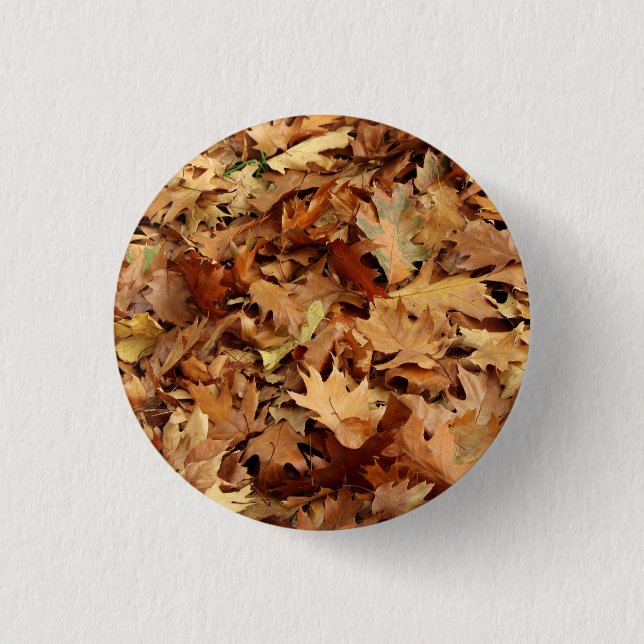 Herbst, trockene Blätter Button (Vorderseite)