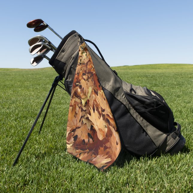 Herbst, trockene Blätter Golfhandtuch (Gras)