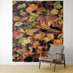 Herbst, trockene Blätter Wandteppich