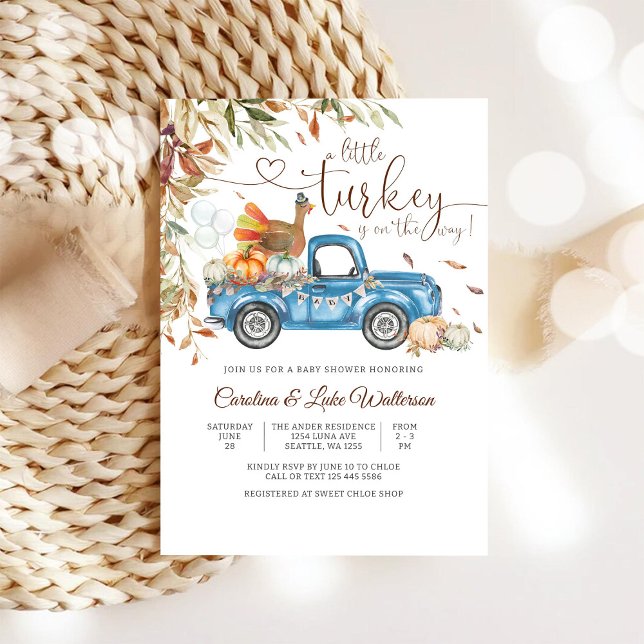 Herbst Truthahn Baby Shower Einladung (Von Creator hochgeladen)