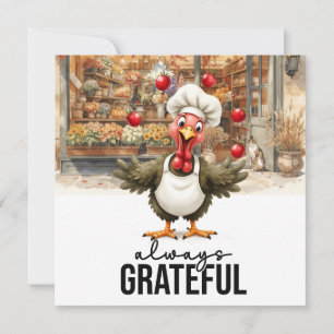 Herbst Türkei im Erntedank Florist Shop Feiertagskarte
