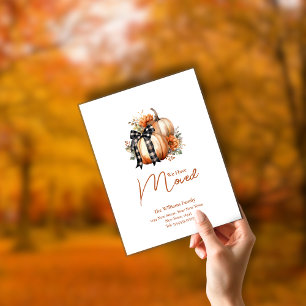 Herbst Umzugsmeldung Umzugsankündigung Postkarte