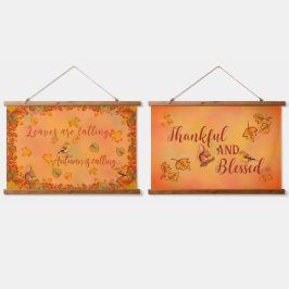 Herbst und begehrenswertes Tapisserie aus Holz Wandteppich Mit Holzrahmen