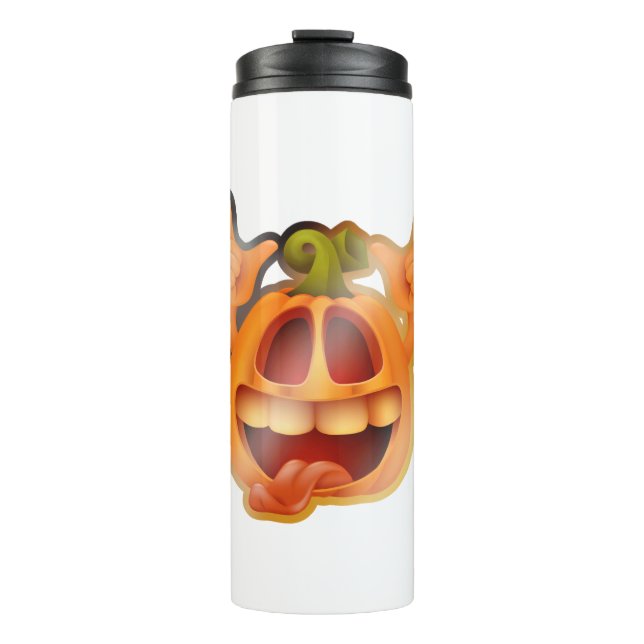 Herbst- und Halloween-Aufkleber Thermosbecher (Vorderseite)