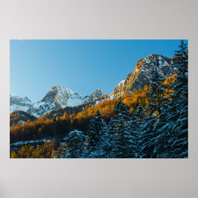Herbst- und Winterlandschaft Poster (Vorne)