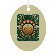 Herbst, Veränderung ist magisch Vintage Ornamente