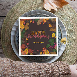 Herbst verlässt Acorns Berries Friendsgiving Dinne Serviette