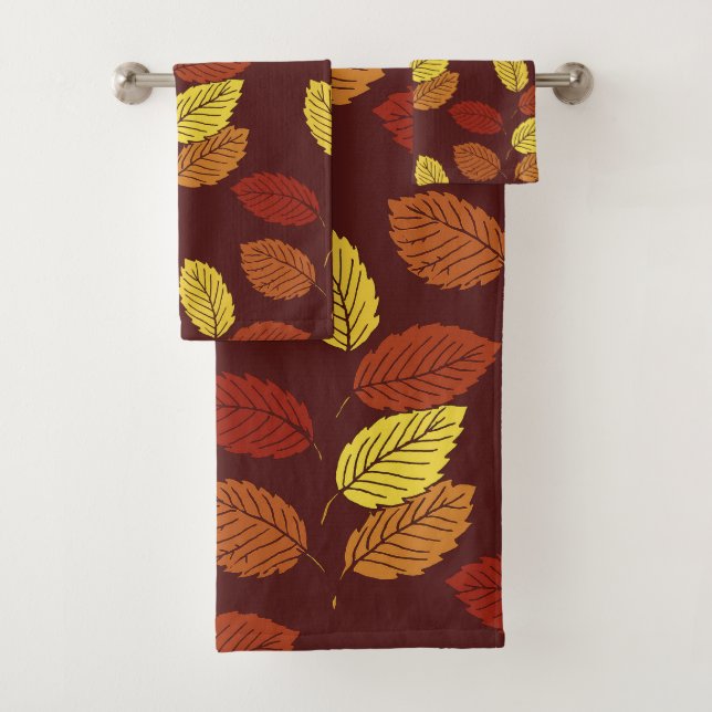 Herbst verlässt Badezimmer-Tuch-Set Badhandtuch Set (Insitu)