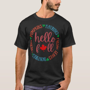 Herbst verlässt Bonfire Hayrides Smores PumpkinHap T-Shirt