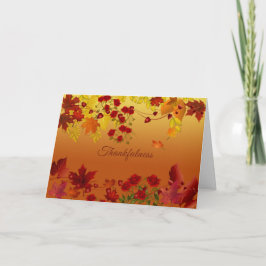 Herbst verlässt Erntedank-/Anlass-Karte Feiertagskarte