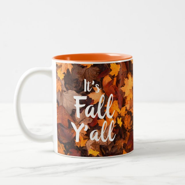 Herbst verlässt "es ist Fall Sie " Zweifarbige Tasse (Links)