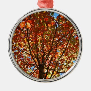 Herbst verlässt Fireworks Ornament Aus Metall