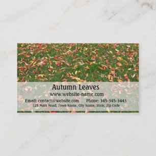Herbst verlässt Geschäfts-Karte Visitenkarte