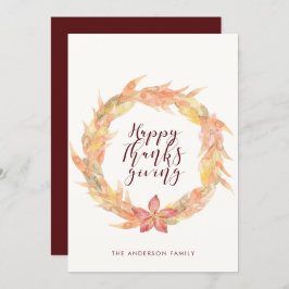 Herbst verlässt glückliche Erntekarte Einladung