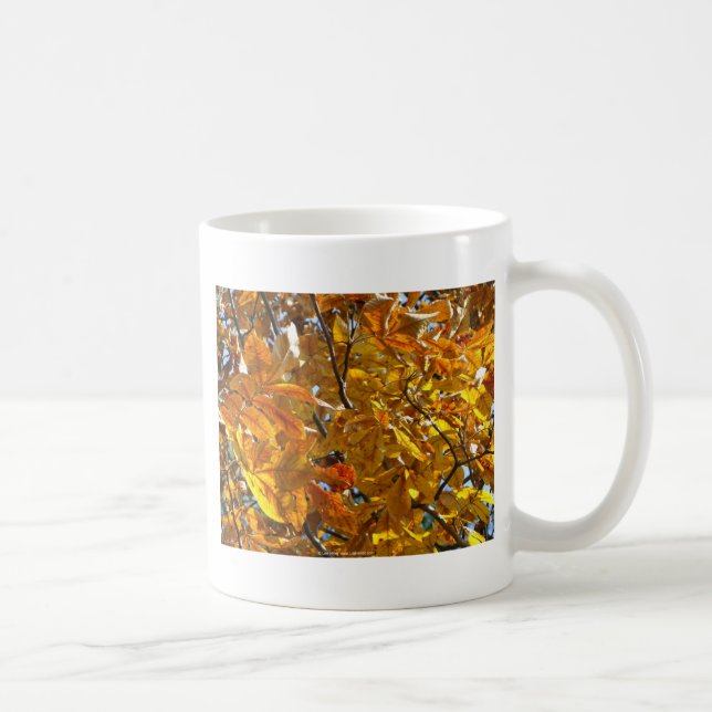 Herbst verlässt Gold Geschenke Apparell Sammlerstü Tasse (Rechts)
