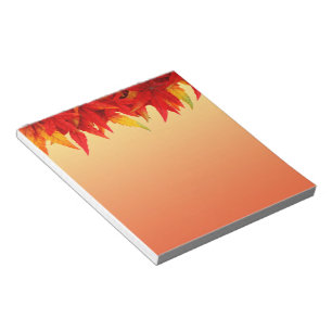 Herbst verlässt Grenze Notizblock