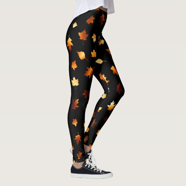 Herbst verlässt Muster Leggings (Rechts)