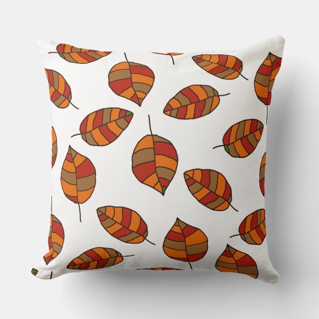 Herbst verlässt rotes Blatt-Muster auf jeder Kissen (Vorderseite)