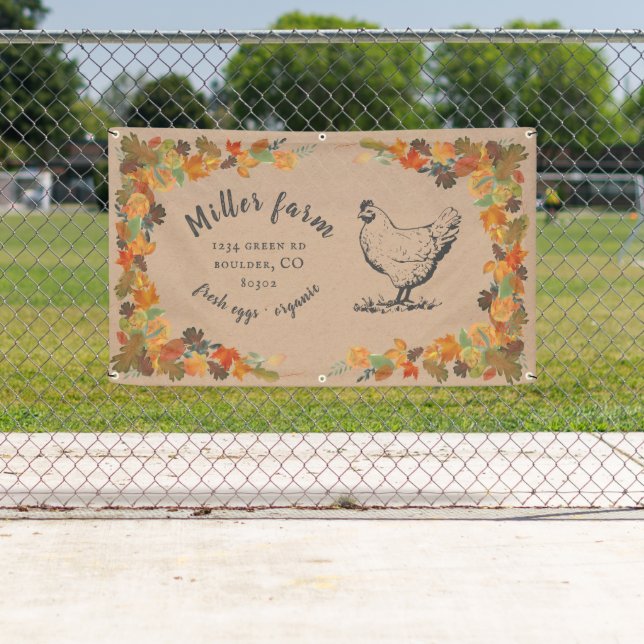 Herbst verlässt rustikales Drehbuch Farm Banner (Insitu)