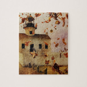 Herbst Verlässt Western Country Church Kapelle Puzzle