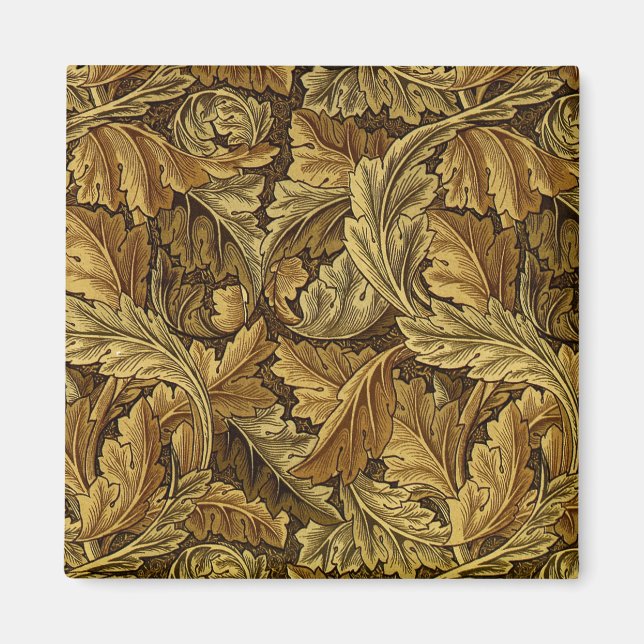 Herbst verlässt William Morris Muster Magnet (Vorne)
