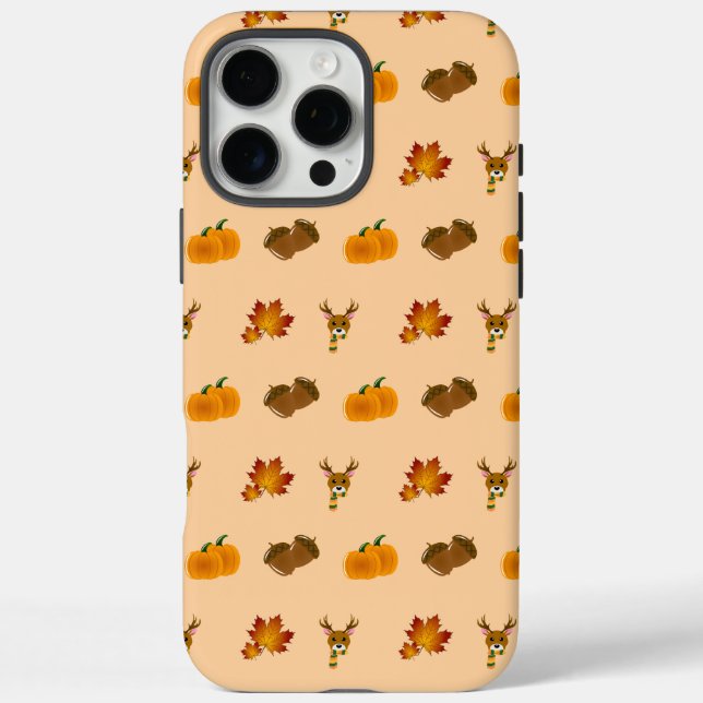 Herbst Vibes Deer Maple Blätter Pumpkin Acorns Case-Mate iPhone Hülle (Rückseite)