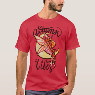 Herbst Vibes Moon Witz Schwarze Märchen Kunst T-Shirt