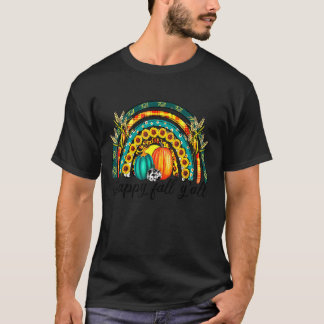 Herbst Vibes Rainbow Happy Herbst Y'all für Herbst T-Shirt