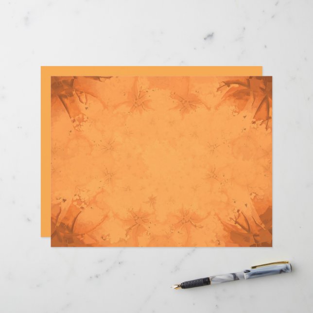 Herbst Viktorianisch-braunes Orangenmuster (Vorderseite/Rückseite Beispiel)