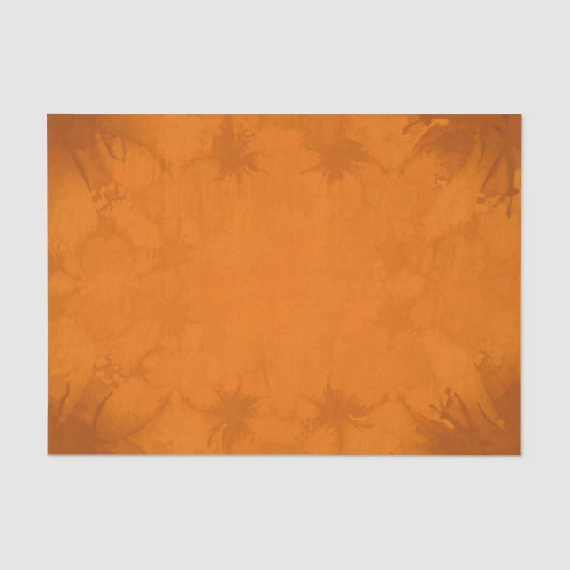 Herbst Viktorianisch Burnt Orange Vintag Seidenpapier (Vorderseite)