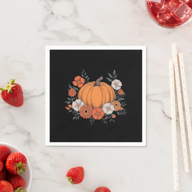 Herbst Vintager Pumpkin Herbst Erntedank Serviette (Beispiel)