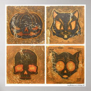 Herbst Vintages Halloween Poster