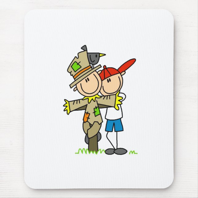 Herbst Vogelscheuche Mousepad (Vorne)