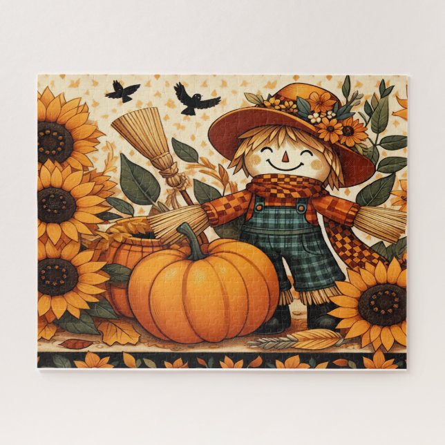 Herbst Vogelscheuche Puzzle (Horizontal)