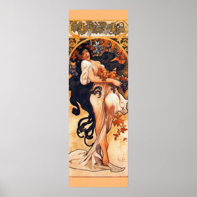 Herbst von Alfons Mucha Poster (Vorne)