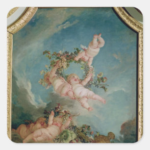 Herbst, von einer Reihe der vier Jahreszeiten Quadratischer Aufkleber