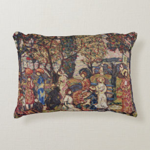 Herbst von Maurice Prendergast, Vintage Fine Art Dekokissen