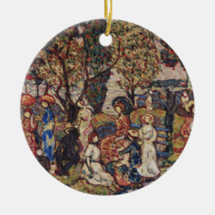 Herbst von Maurice Prendergast, Vintage Fine Art Keramikornament